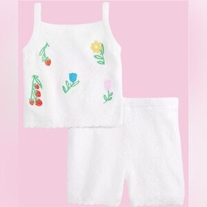 Epic Threads Toddler Girl Crochet Short Set White 3T New with Tags